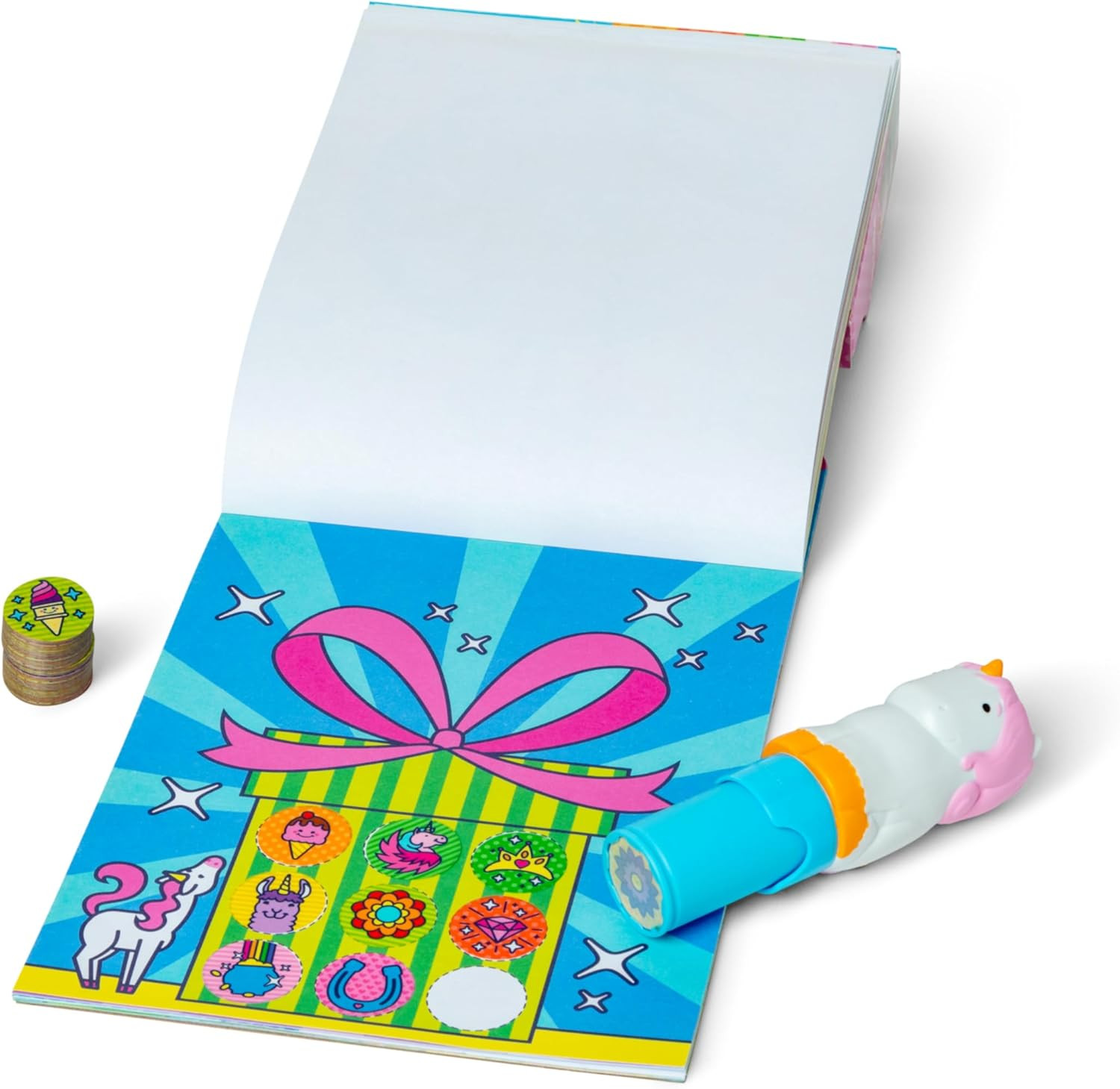 Melissa & Doug Sticker Wow!™ Unicorn Bundle: Sticker Stamper, 24-Page Activity Pad, 600 Total S... | Amazon (US)
