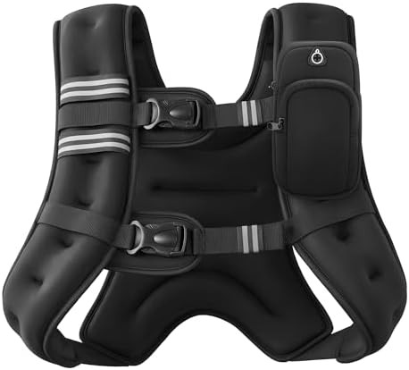 ZELUS Weighted Vest, 6lb/8lb/12lb/16lb/20lb/25lb/30lb Weight Vest with Reflective Stripe for Work... | Amazon (US)