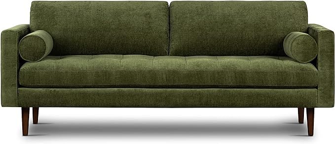 POLY & BARK Napa Sofa, 88.5 inches, Distressed Green Velvet | Amazon (US)