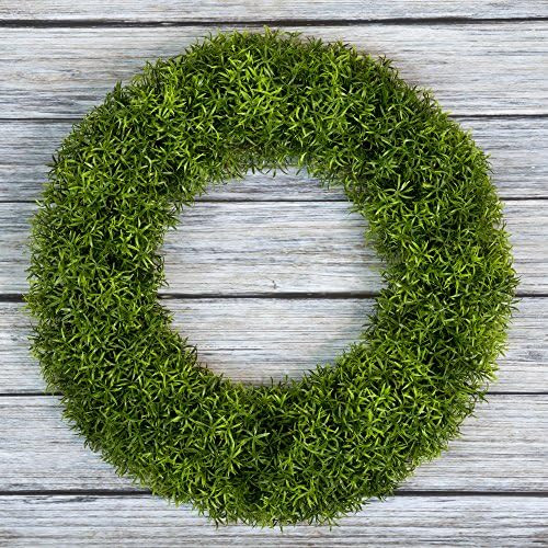 Amazon.com: 19.5-Inch Artificial Boxwood Wreath for Front Door Home Decor by Pure Garden : Home &... | Amazon (US)