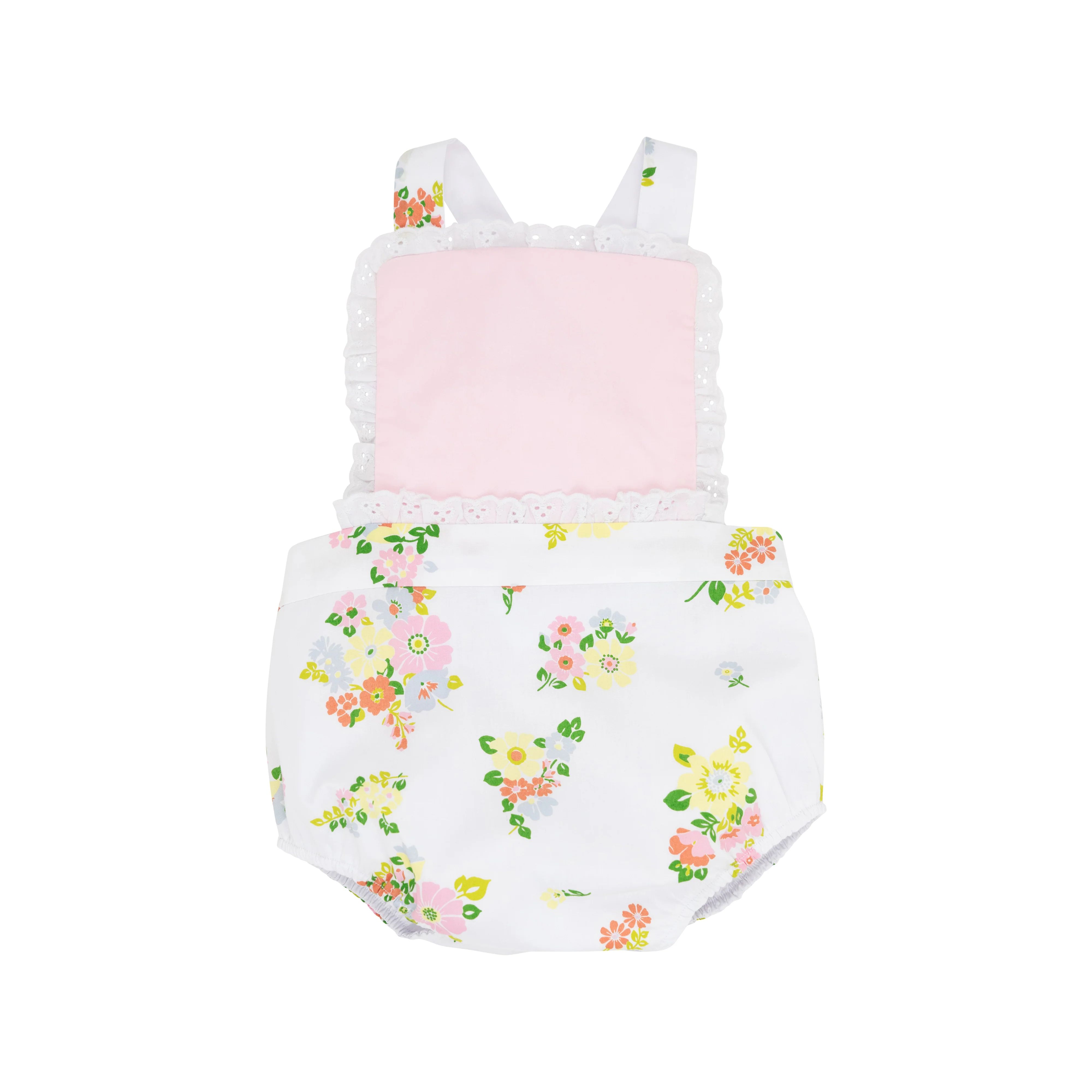 Sally Sunsuit - Biltmore Blooms with Palm Beach Pink | The Beaufort Bonnet Company