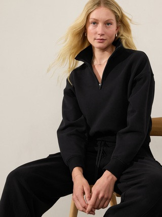 Forever Fleece 1/2 Zip Crop Sweatshirt | Athleta