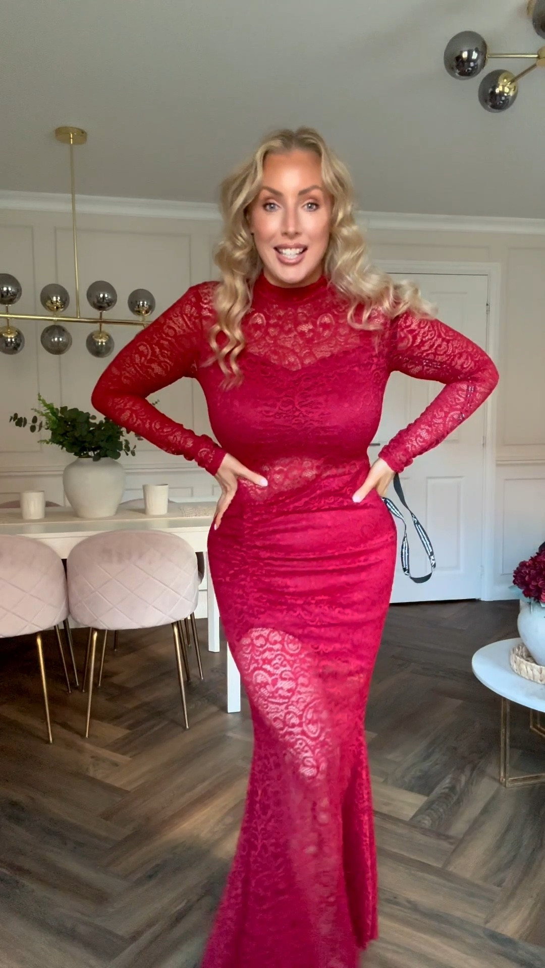 3 red party dresses. 
Dress 1: I wear a 14
Dress 2 and 3: I wear a 12 

#LTKwinter #LTKcurves #LTKmidsize