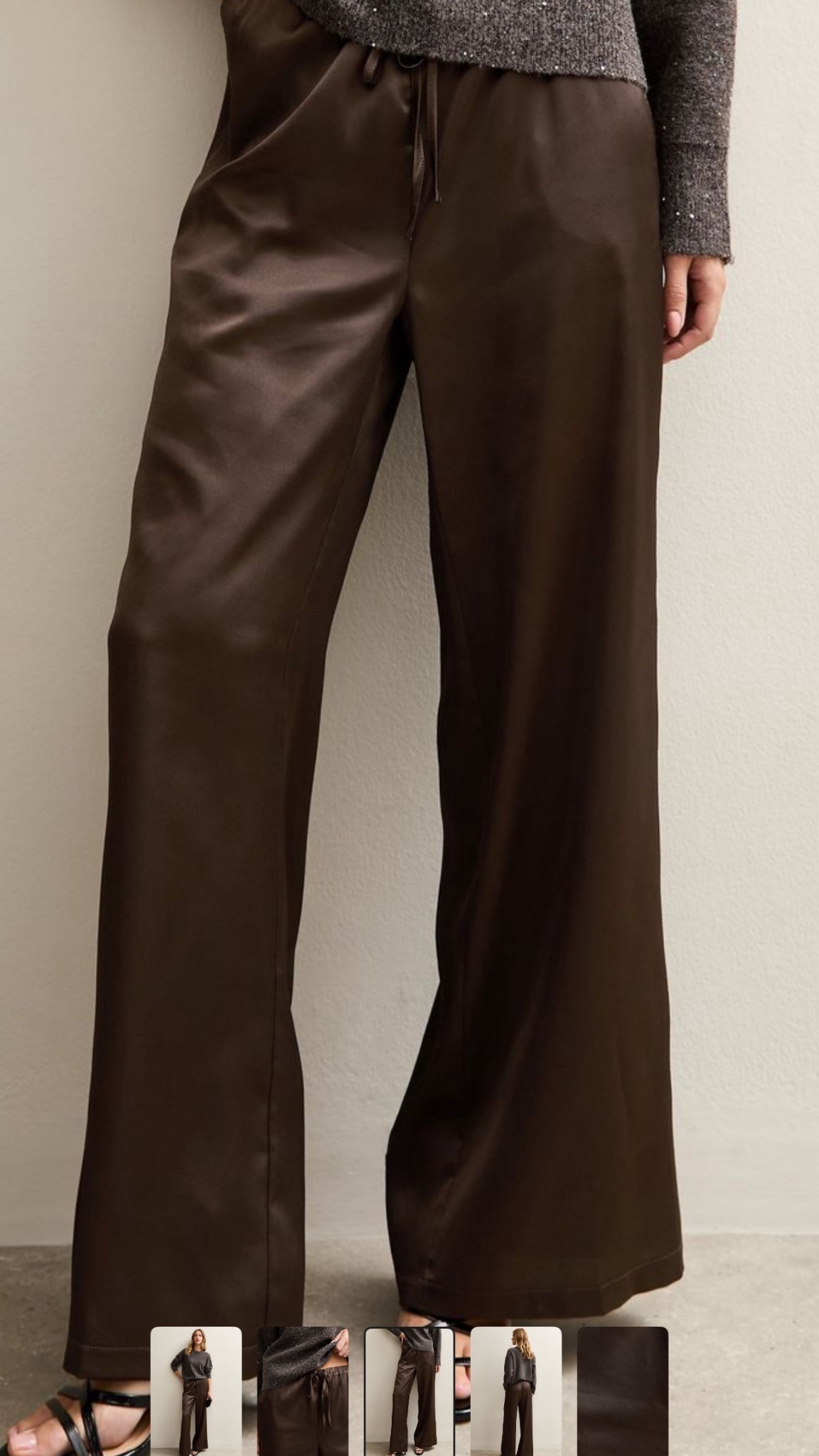 Satin Brown Trousers 

#LTKautumn