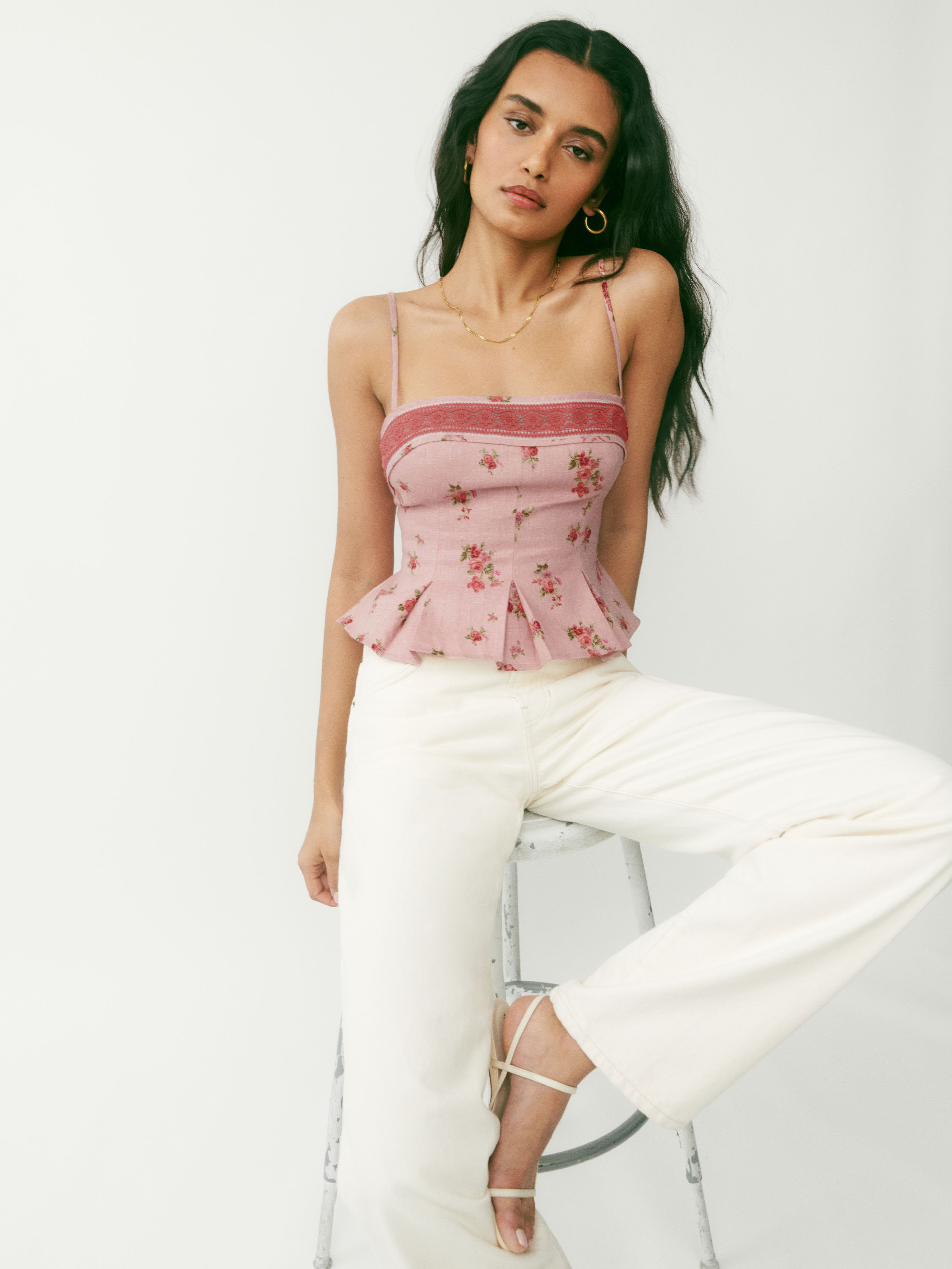 Meryl Linen Top | Reformation (Global)