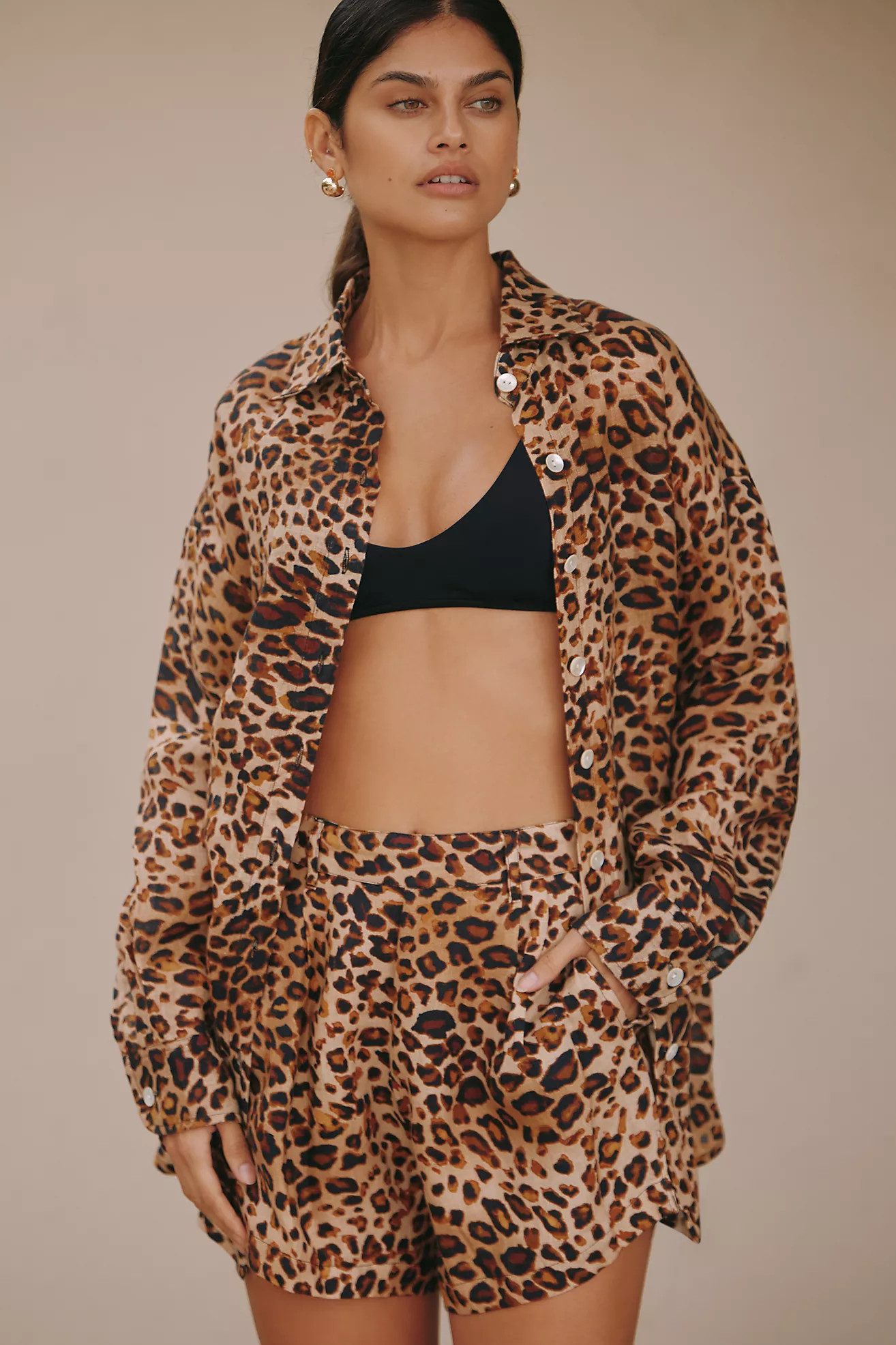 Vitamin A The Getaway Linen Pull-On Shorts | Anthropologie (US)