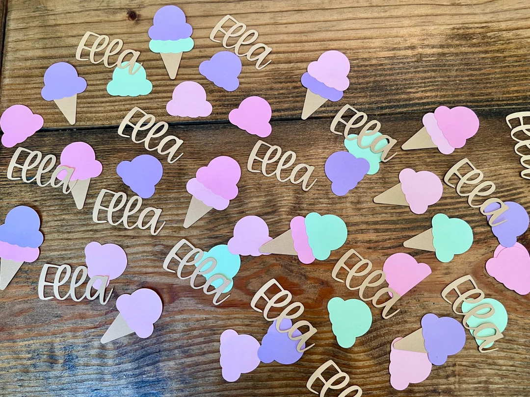 Two sweet oversized confetti / is too sweet / ice cream birthday party / a sweet one / heres the ... | Etsy (US)
