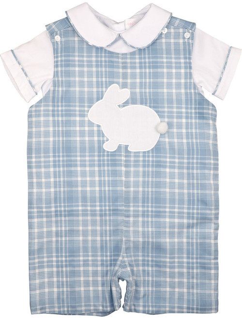 Blue Plaid Bunny Jon Jon (Shirt Included) | Cecil and Lou