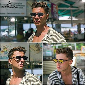 Retro Rectangular Sunglasses for Women Vintage Fashion Trendy Funny Small 90s Square Sunnies 2025... | Amazon (US)