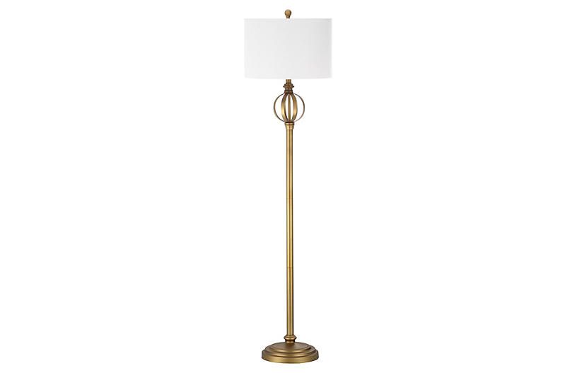 Townsman Floor Lamp, Gold | One Kings Lane