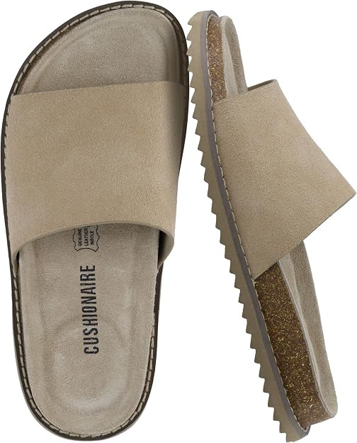 CUSHIONAIRE Women's Ritual Suede Arch Support Slide Sandals | Amazon (US)