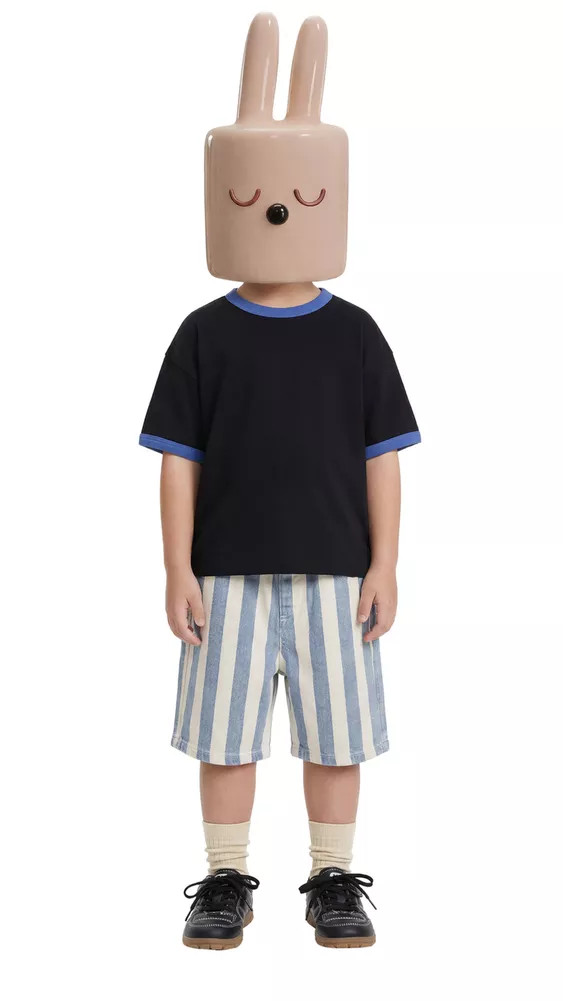 STRIPED BAGGY DENIM BERMUDA SHORTS | Zara UK