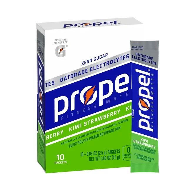 Propel Powder Packets with Electrolytes, Vitamins and No Sugar, Kiwi Strawberry, 0.08 oz, 10 Pack... | Walmart (US)