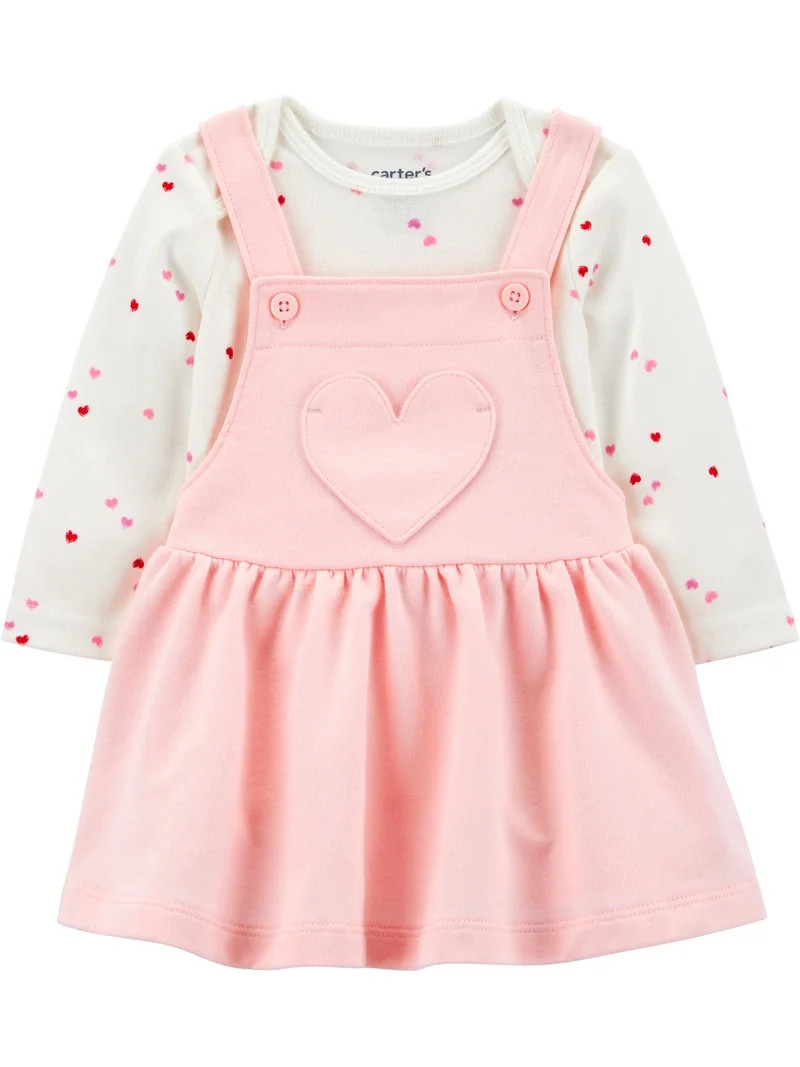Carter's Child of Mine Baby Girl Valentine's Dress Set, 2-Piece, Sizes Newborn-24 Months | Walmart (US)