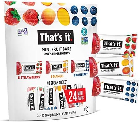 That's it. Mini Fruit Bars Variety (24 Pack) No Sugar Added, Plant-Based, Vegan & Gluten Free, Br... | Amazon (US)