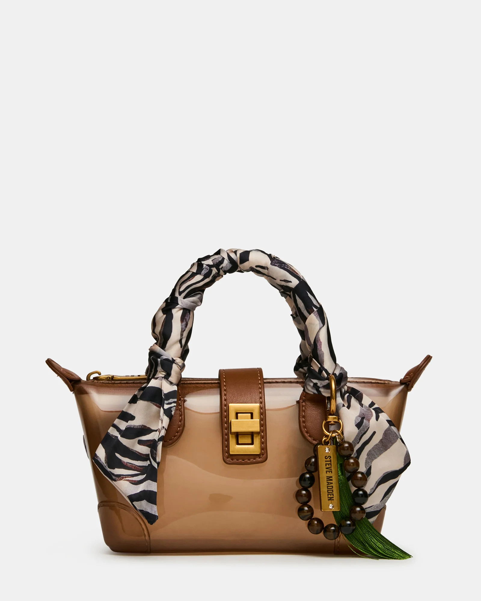 TATIANA Bag Tan Jelly Mini Top-Handle Crossbody Scarf Handbag | Steve Madden (US)