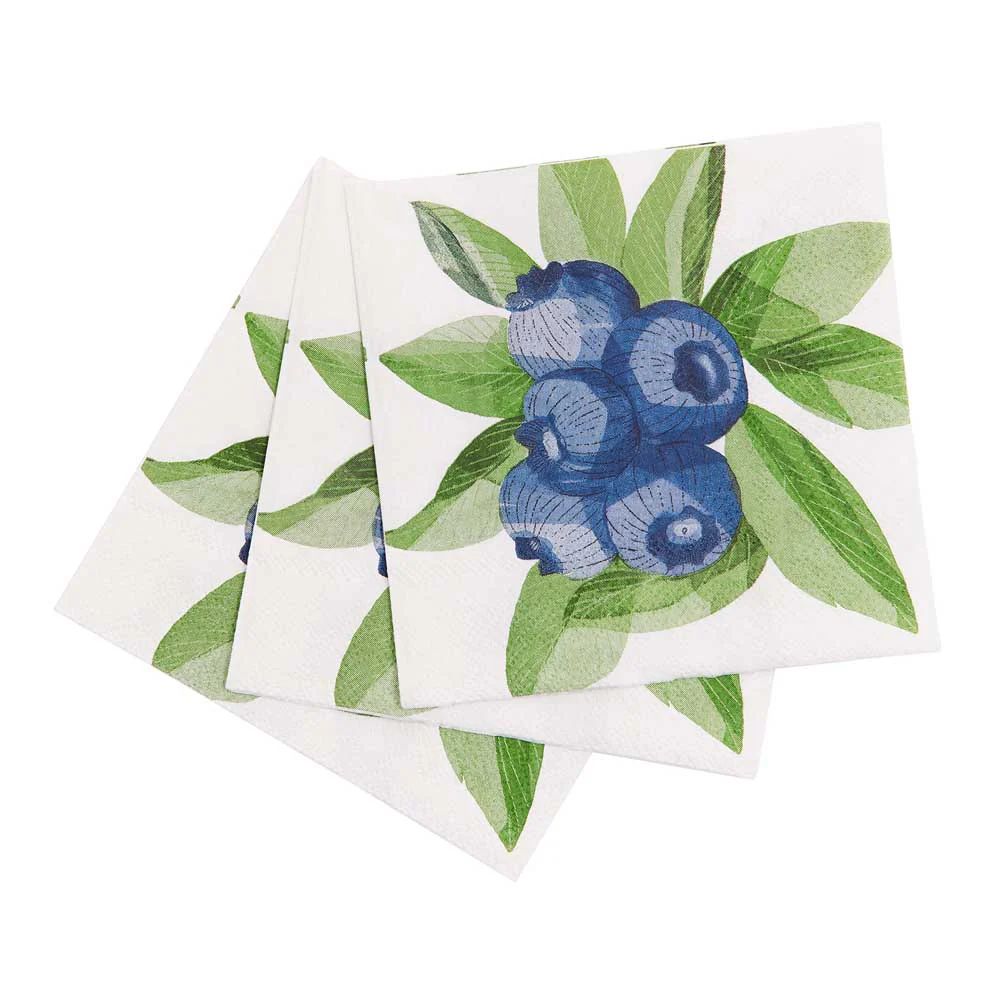 Blueberry Bunch Paper Cocktail Napkins (Pack of 20) | rockflowerpaper