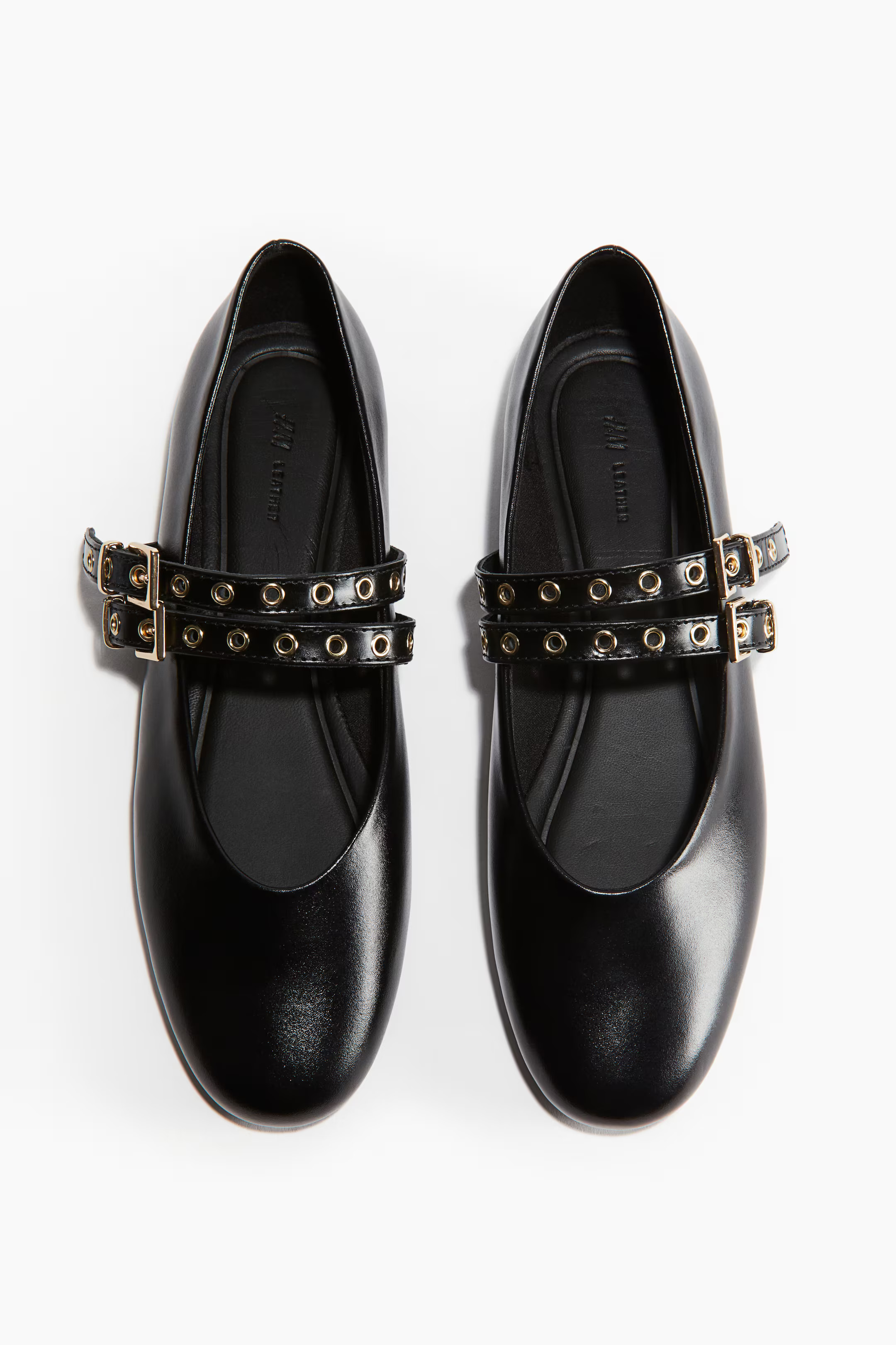 Leather Ballet Flats - Black - Ladies | H&M US | H&M (US + CA)