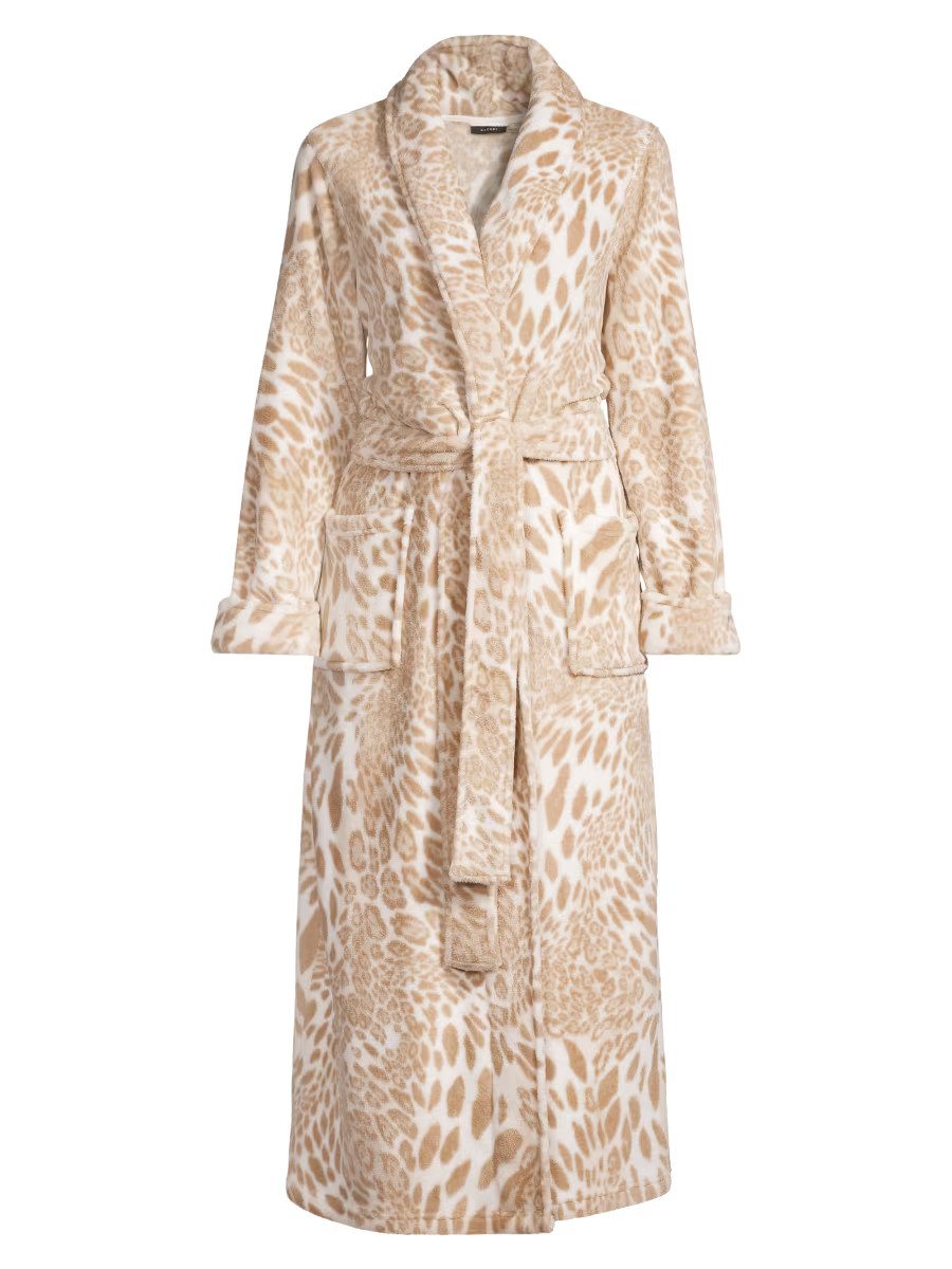 Chestnut Leopard Print Plush Robe | Saks Fifth Avenue