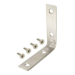 Everbilt (4-Pack) 2 in. Stainless Steel Corner Braces 24382 - The Home Depot | The Home Depot