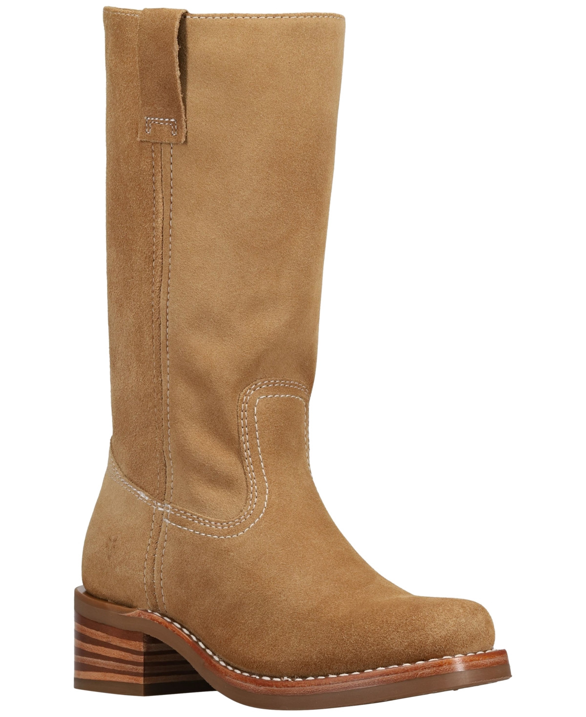 Frye Women's Campus 12R Pull On Boots - Tan Buck Suede | Macy's
