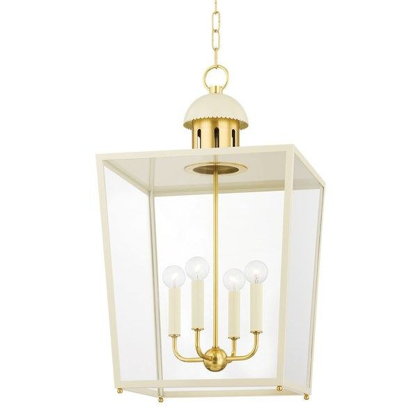 June Large Soft Cream 4 Light Lantern | Scout & Nimble