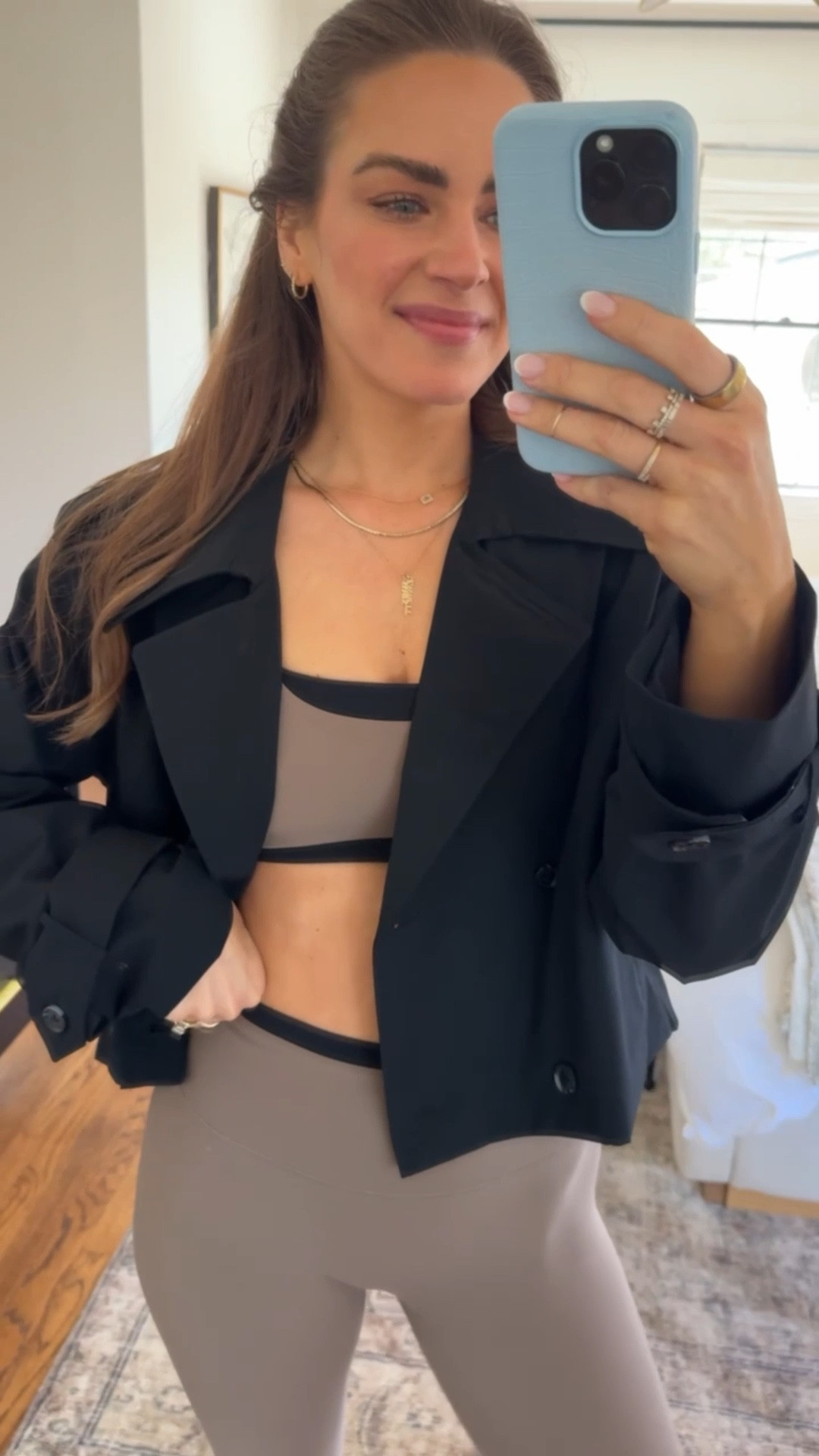 OOTD - a closer look what I wore to pilates this morning! I also wore a little wrap top over my sports bra

Workout set (small)
Cropped Trench (medium) 


#LTKActive #LTKootd