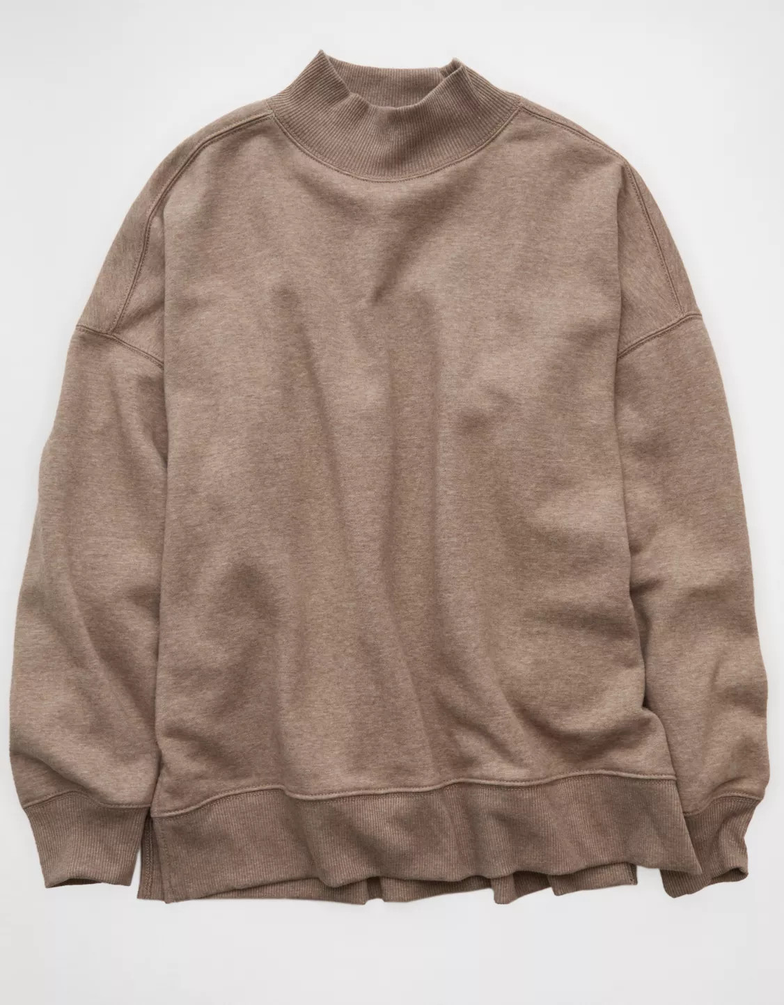 AE Everyday Luxe Mock Neck Sweatshirt | American Eagle Outfitters (US & CA)