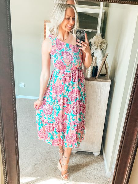 35% off + a 15% off coupon, only $19.99! Enter coupon code: 3507Z669 , offer ends 5/1 while supplies last. This one shoulder maxi is a group favorite from last summer. It’s perfect for wedding guest, vacation outfit, or a baby shower! Comes in many colors/patterns! Fits TTS, wearing a small 


#LTKwedding #LTKunder50 #LTKsalealert