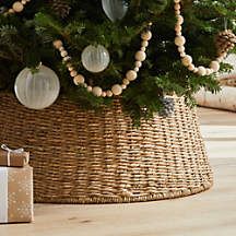 Abaca Christmas Tree Collar + Reviews | Crate and Barrel | Crate & Barrel