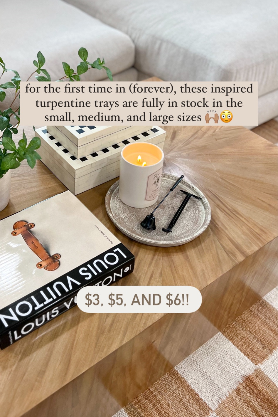 Travertine look for less planter tray under $10 in stock! 

#LTKhome #LTKunder50 #LTKstyletip