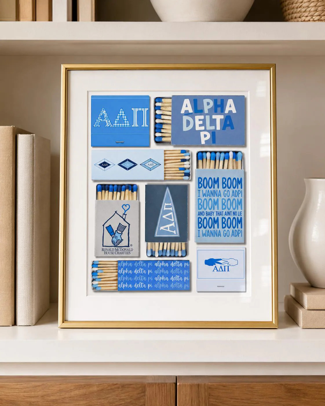 Alpha Delta Pi Wall Art, ADPi Matchbox Collage Print (Digital Download) | Etsy (Global)