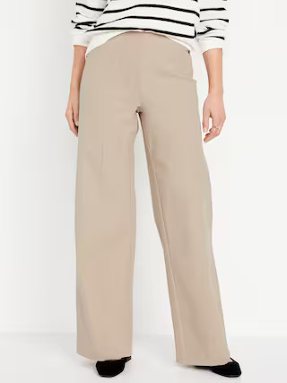 High-Waisted Pull-On Pixie Wide-Leg Pants | Old Navy (US)
