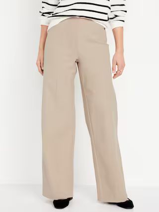 High-Waisted Pull-On Pixie Wide-Leg Pants | Old Navy (US)