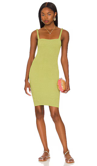 Drew Mini Dress in Citron Shimmer | Revolve Clothing (Global)