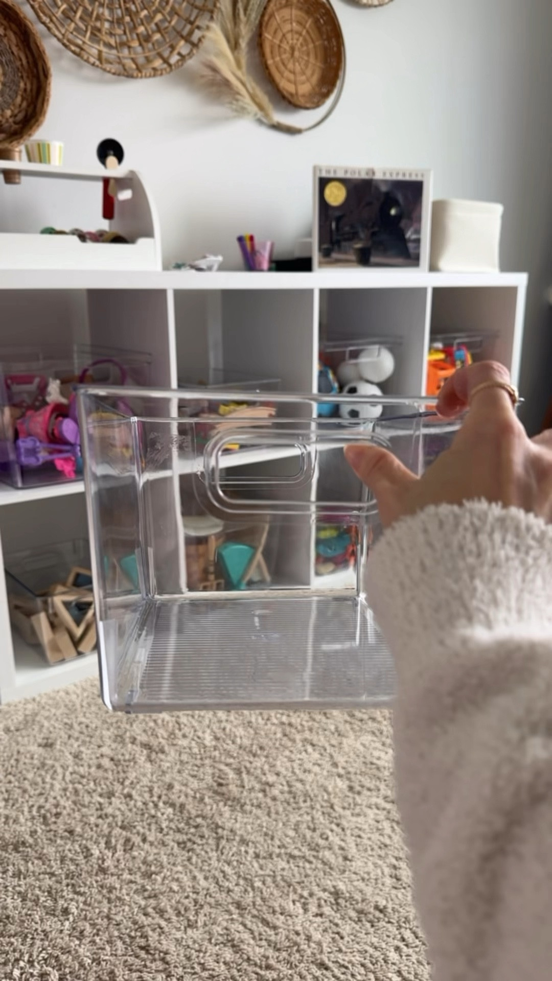 Acrylic bins for toy storage and organization 🤍

#LTKKids #LTKSeasonal #LTKHome