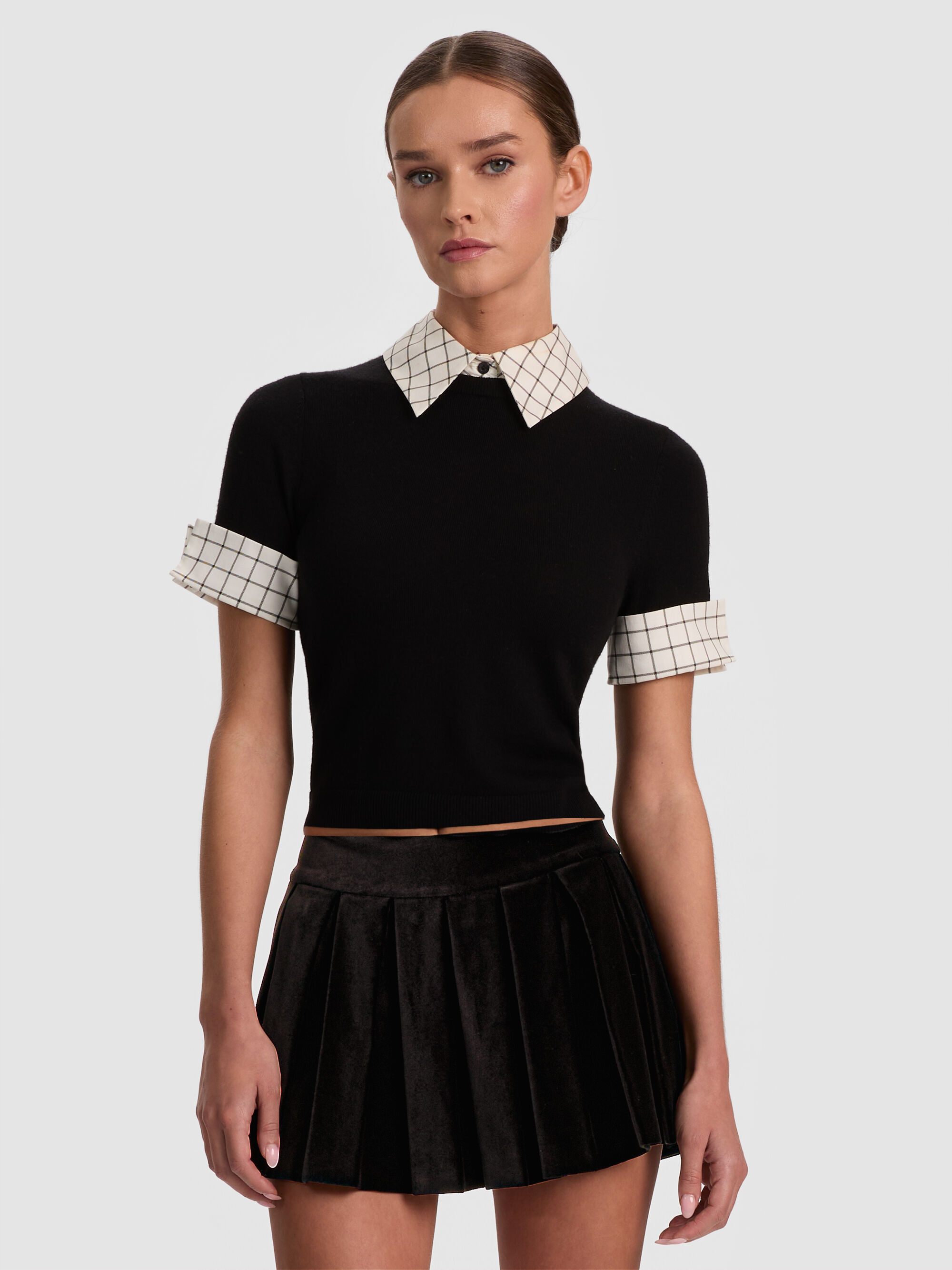 ASTER COLLARED PULLOVER | Alice + Olivia