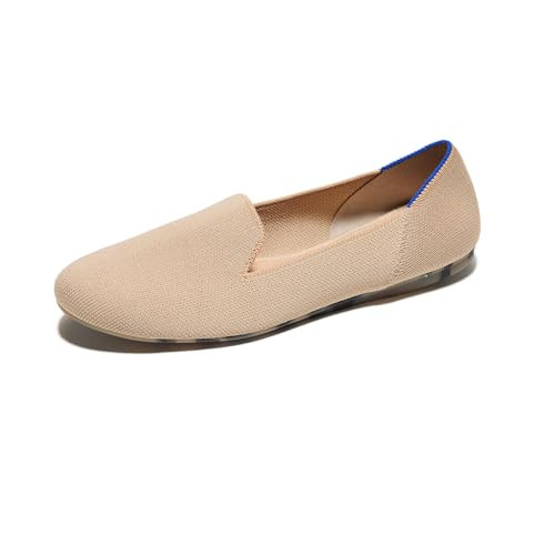Rothy's The Loafer Women's Slip-On Shoes, Rounded-Toe Flats, Ecru Beige, Made from Recycled Plastic Bottles & Machine Washable, Size 13 | Amazon (US)