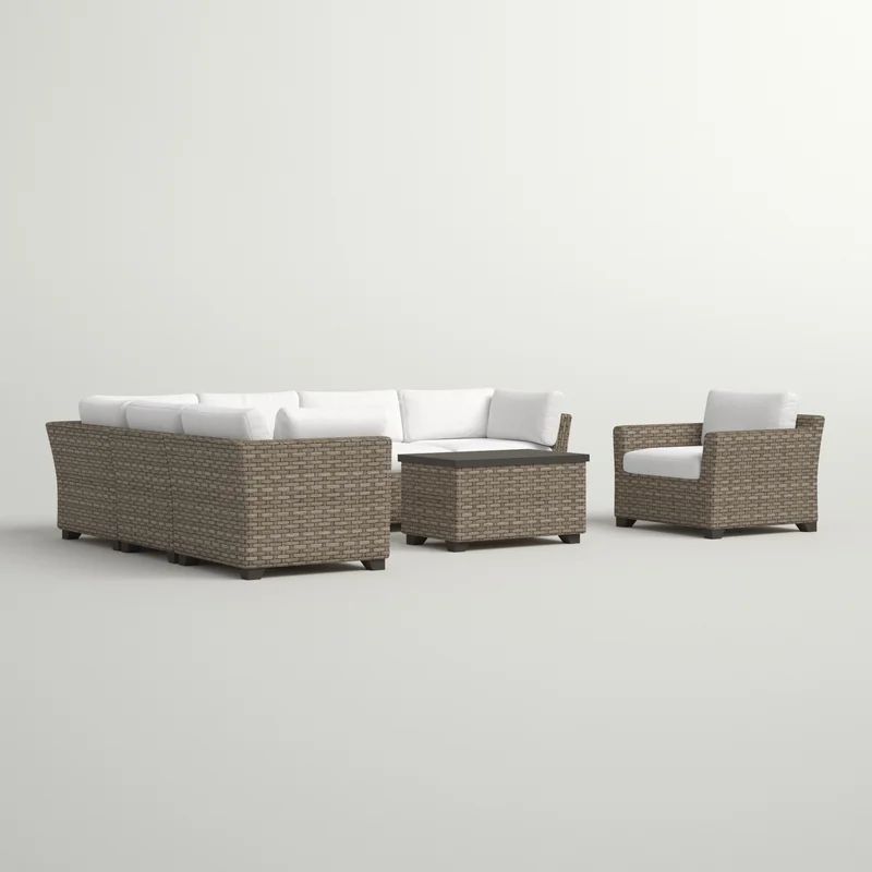 Rochford Wicker/Rattan 7 - Person Seating Group with Cushions | Wayfair North America