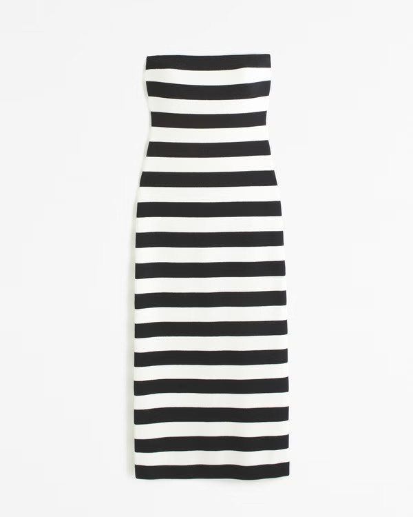 Strapless Midi Sweater Dress | Abercrombie & Fitch (US)