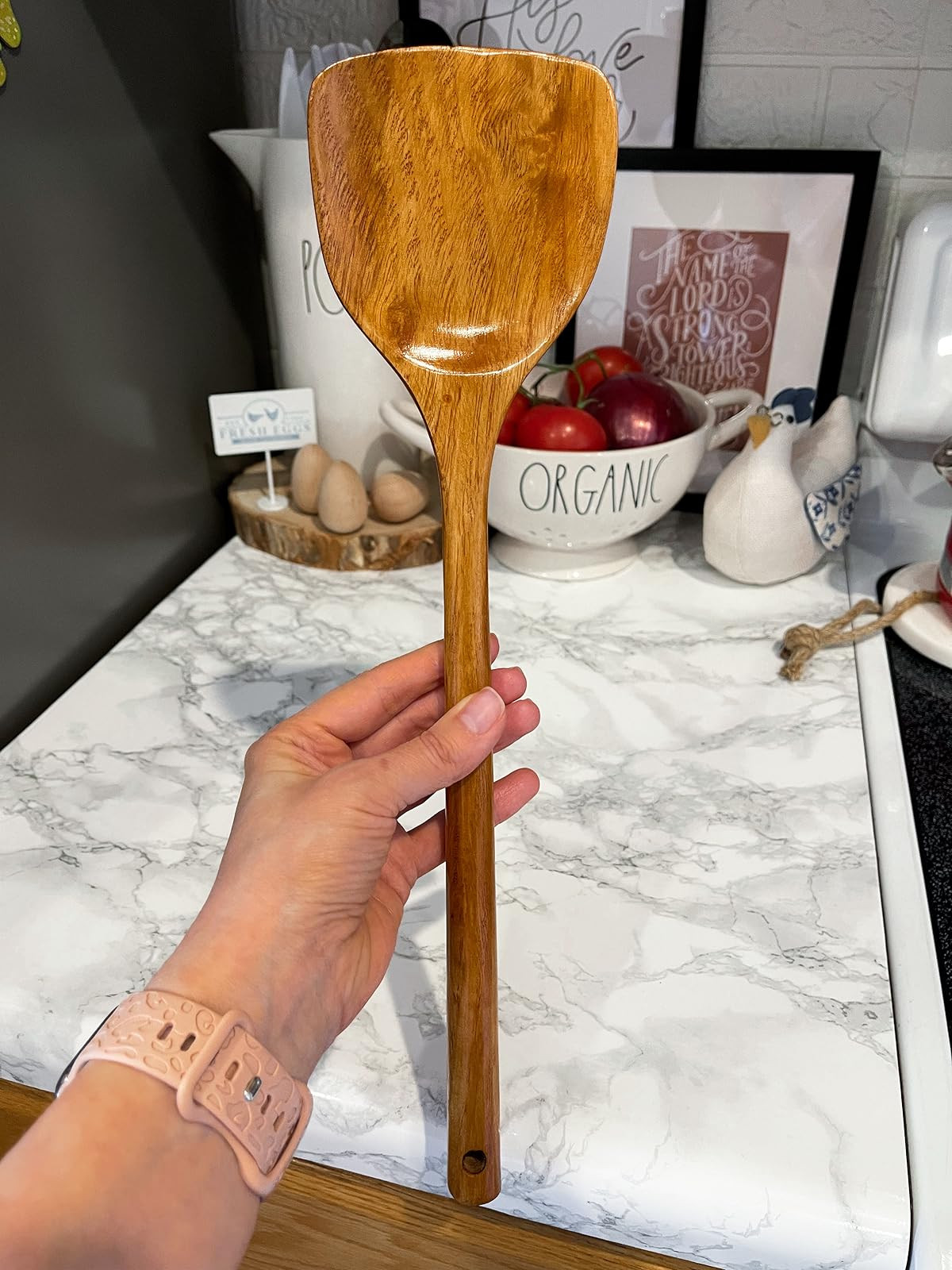 Wooden Spatula. Long handle Spatula for cooking.Handmade for Kitchen Cookware. (Spatula) | Amazon (US)