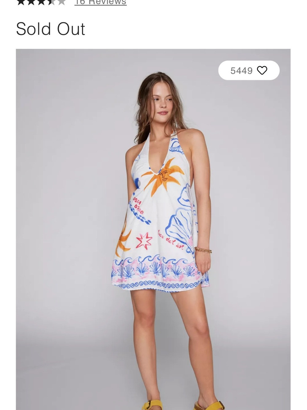 NWT: Urban Outfitters White Halter Cover-Up Dress with Blue and Orange Print | Poshmark