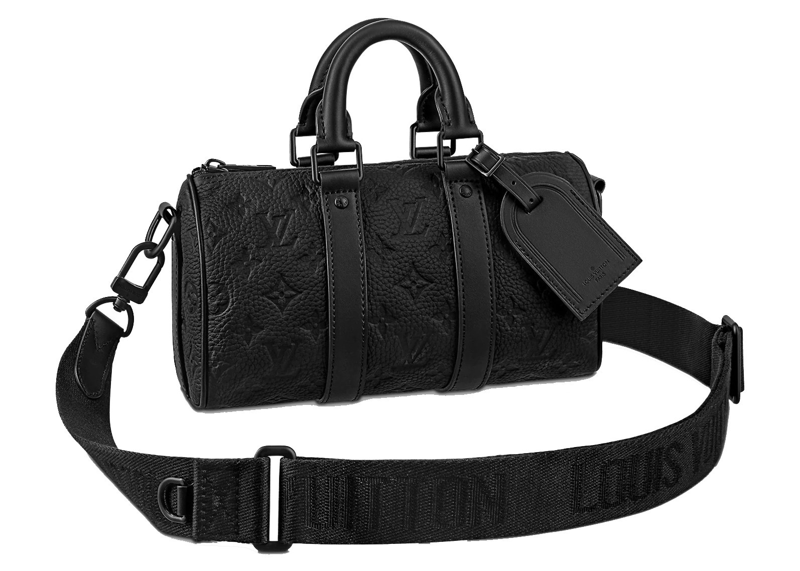 Men's Louis Vuitton Keepall Bandouliere 25 Monogram Embossed in Black | StockX