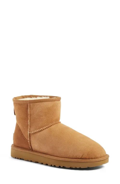 UGG(r) UGG Classic Mini II Genuine Shearling Lined Boot in Chestnut Suede at Nordstrom, Size 12 | Nordstrom