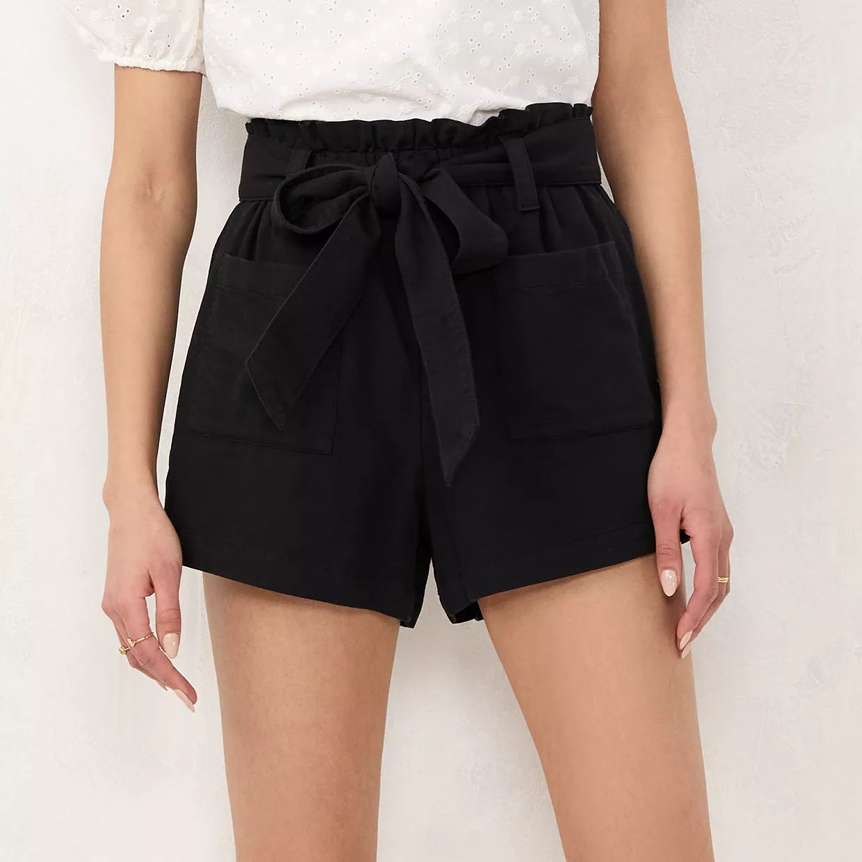 Women's LC Lauren Conrad Smocked Waist Belted Shorts | Kohl's