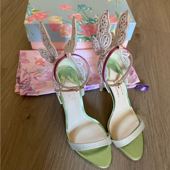 Sophia Webster and LoveShackFancy Chiara Butterfly Heels | Poshmark