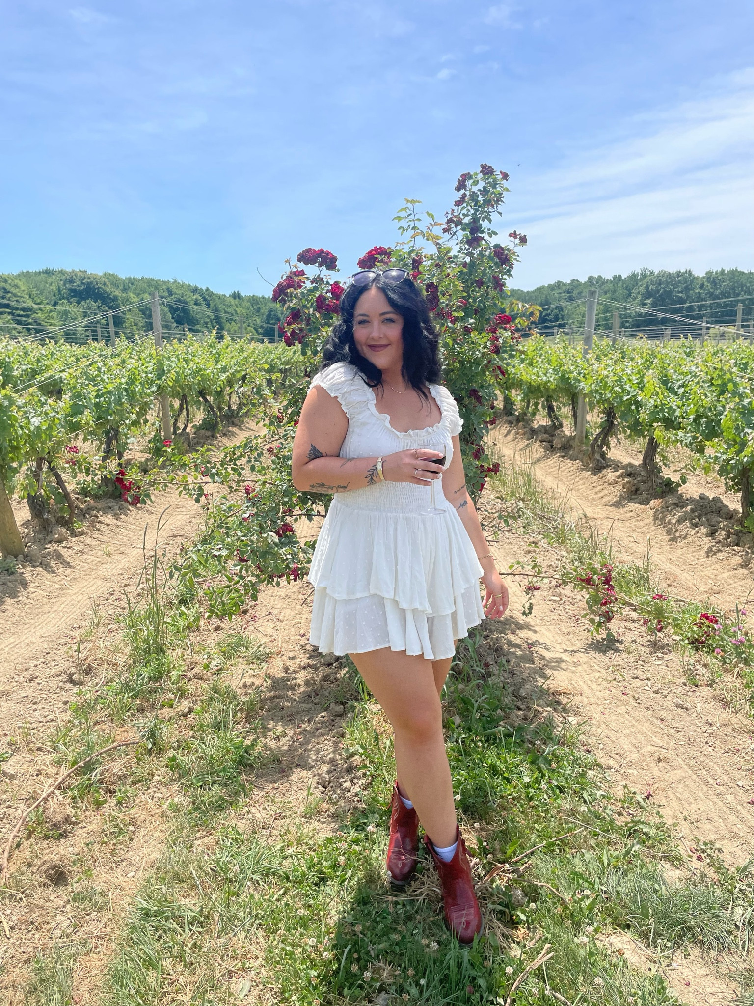 Flirty and fun outfit 🍒🤍 #whiteromper #whitedress #springoutfits #summeroutfits

#LTKunder50 #LTKstyletip #LTKfit