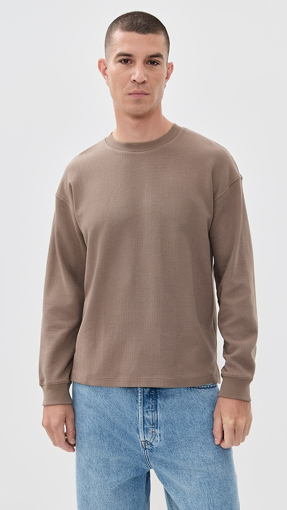Long Sleeve Waffle Textured Tee | Shopbop