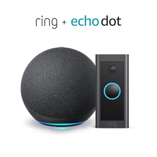 Ring Video Doorbell Wired bundle with Echo Dot (Gen 4) - Black | Amazon (US)