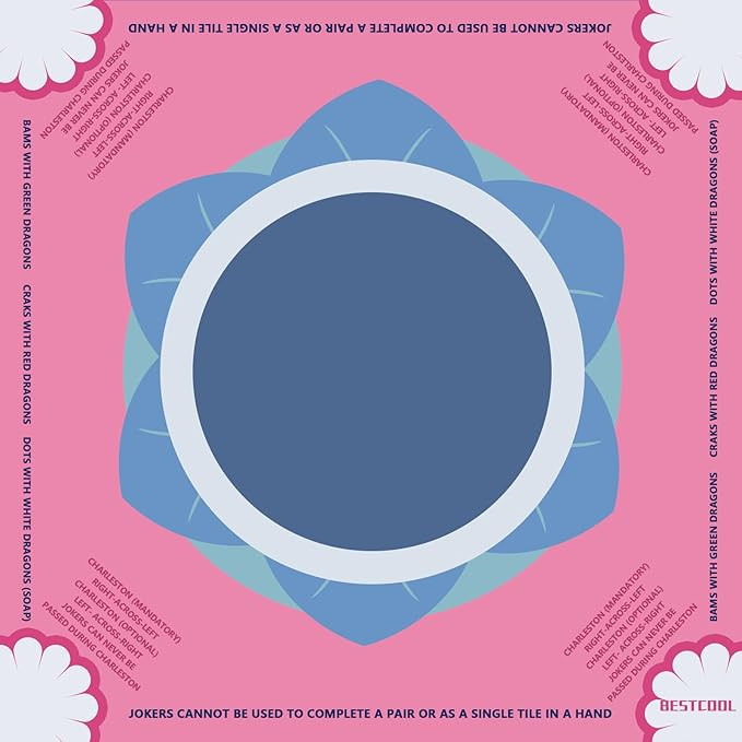 bestcool 2025 Neoprene Mahjong Mat with Rules for Table, Odorless, Free of PAHs, No Creases Ameri... | Amazon (US)